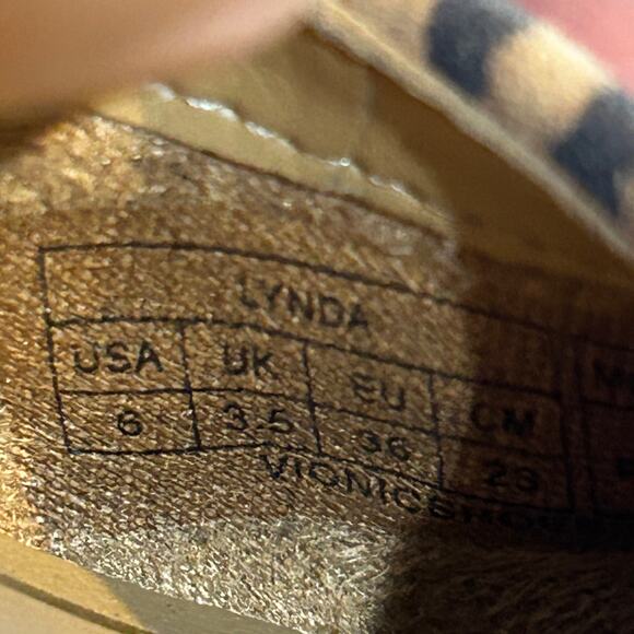 Vionic Lynda Leopard Print Square Toe Slingback Flats Tan/Black Women's 6M - Picture 9 of 9